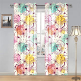 Clock butterfly pattern Gauze Curtain