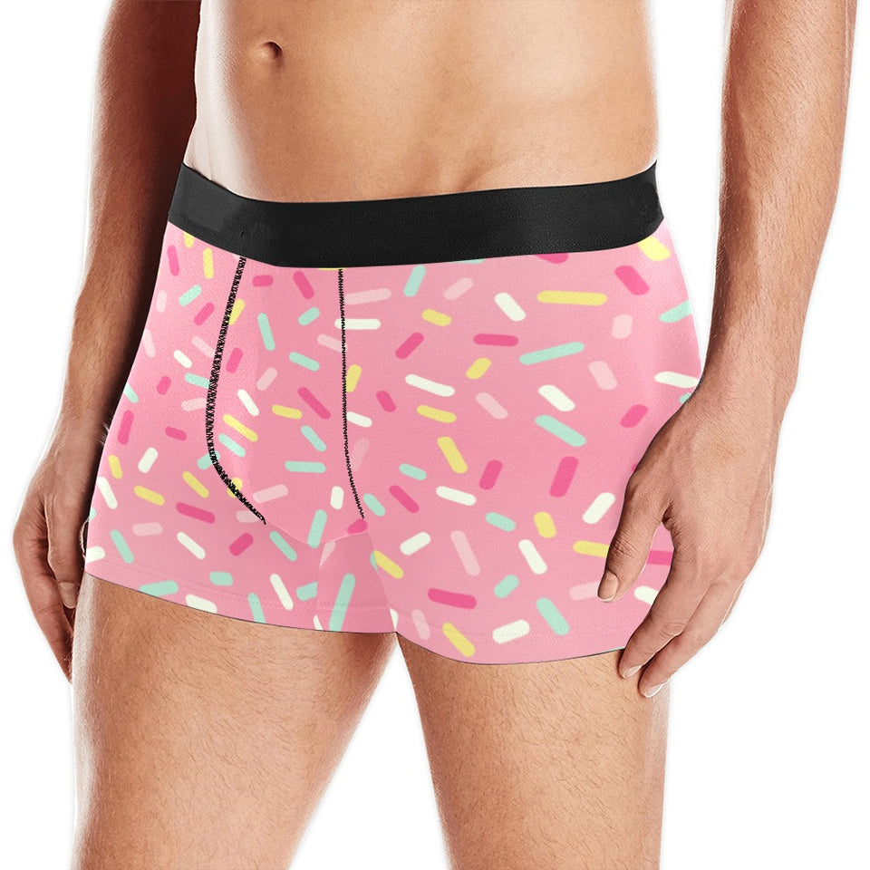 Pink donut glaze candy pattern Men's All Over Print Boxer Briefs Men's Underwear