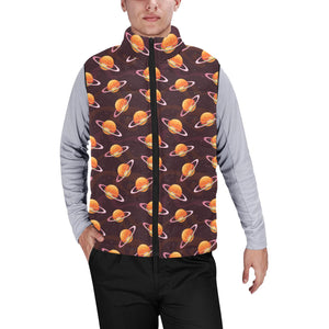 Hamburger Pattern Print Design 05 Men's Padded Vest