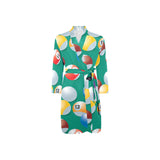 Billiard Ball Pattern Print Design 01 Men's Long Sleeve Belted Night Robe