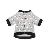Bull Terrier Pattern Print Design 05 All Over Print Pet Dog Round Neck Fuzzy Shirt