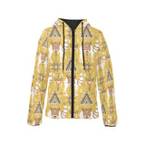 Camels ethnic motif pattern Women's Padded Hooded Jacket