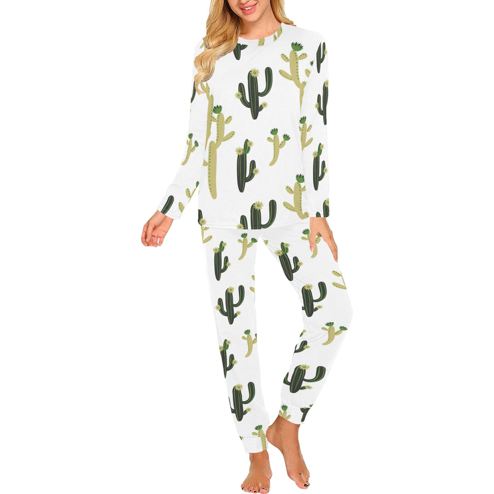 Cute cactus pattern Women's All Over Print Pajama Set