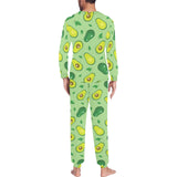 Avocado pattern green background Men's All Over Print Pajama