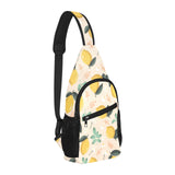 lemon flower leave pattern All Over Print Chest Bag