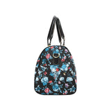 Skull flower roses leave pattern Travel Bag