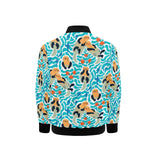 Cute sea otters fishe sea urchin pattern Kids' Boys' Girls' Bomber Jacket