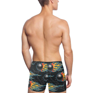 Bowling balls flame pattern Men's Swimming Trunks