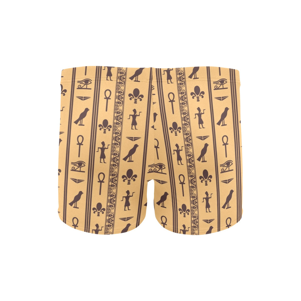Egypt Hieroglyphics Pattern Print Design 02 Men's Swimming Trunks