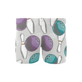 Bowling ball and pin gray background Men's Swimming Trunks