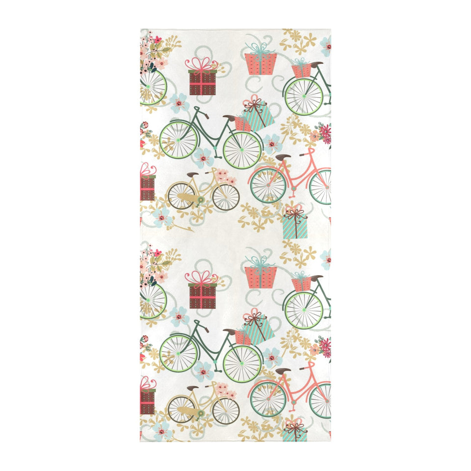Bicycle Pattern Print Design 05 Beach Towel
