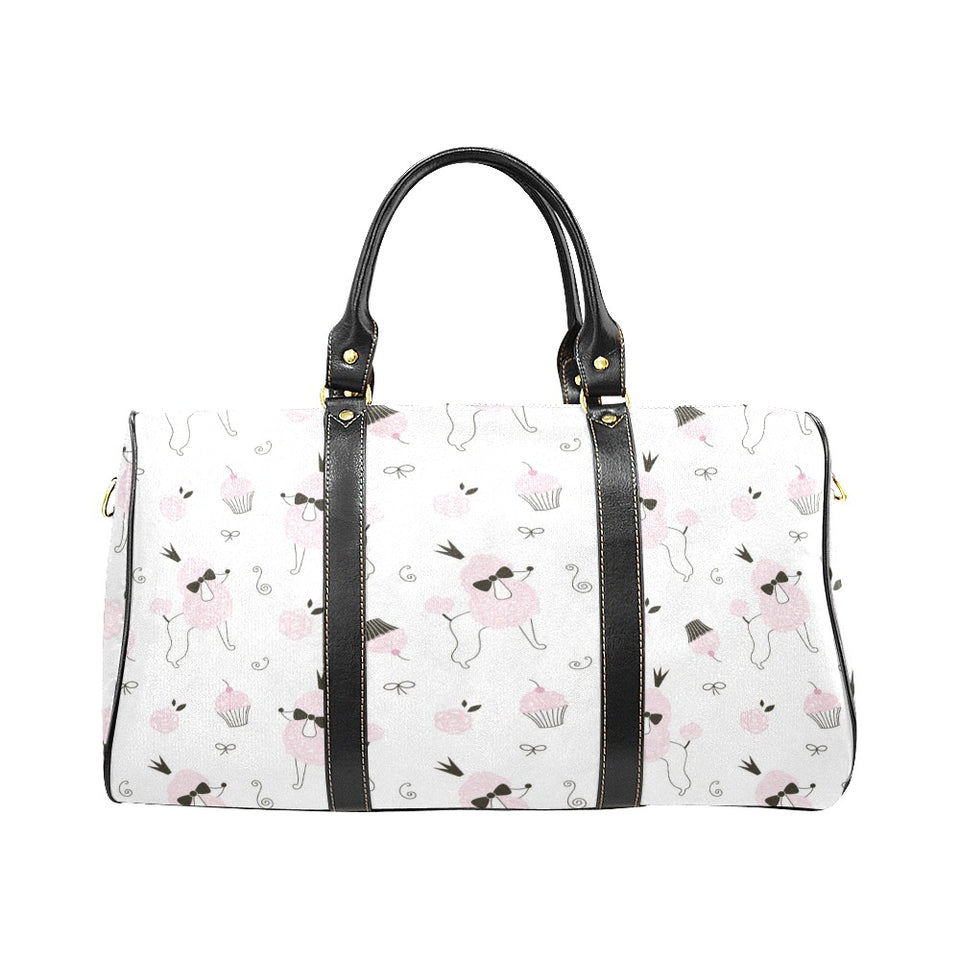 Poodle dog rose cake pattern Travel Bag