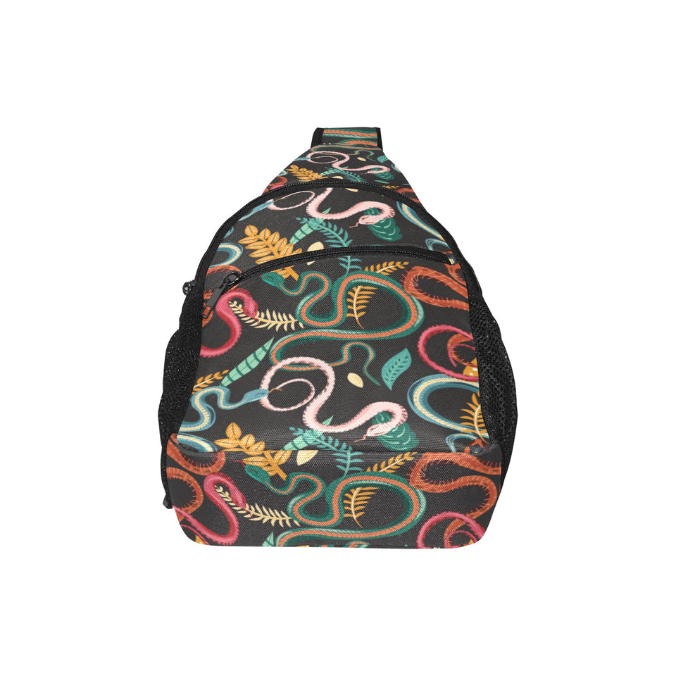 Colorful snake plant pattern All Over Print Chest Bag