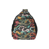 Colorful snake plant pattern All Over Print Chest Bag