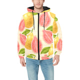 Beautiful guava pattern Men's Padded Hooded Jacket