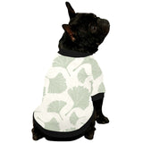 Ginkgo leaves pattern All Over Print Pet Dog Round Neck Fuzzy Shirt