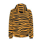 Bengal tigers skin print pattern background Men's Padded Hooded Jacket