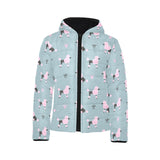 poodle dog pattern Kids' Boys' Girls' Padded Hooded Jacket