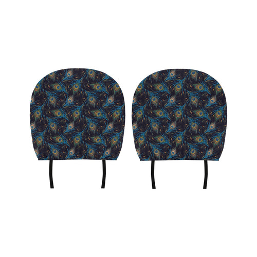 Beautiful peacock feather pattern Car Headrest Cover
