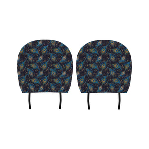 Beautiful peacock feather pattern Car Headrest Cover