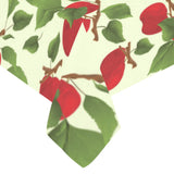Red apples leaves pattern Tablecloth