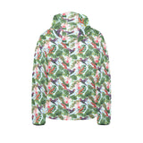 Hummingbird Pattern Print Design 05 Kids' Boys' Girls' Padded Hooded Jacket