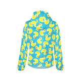 Duck Pattern Print Design 04 Women's Padded Hooded Jacket