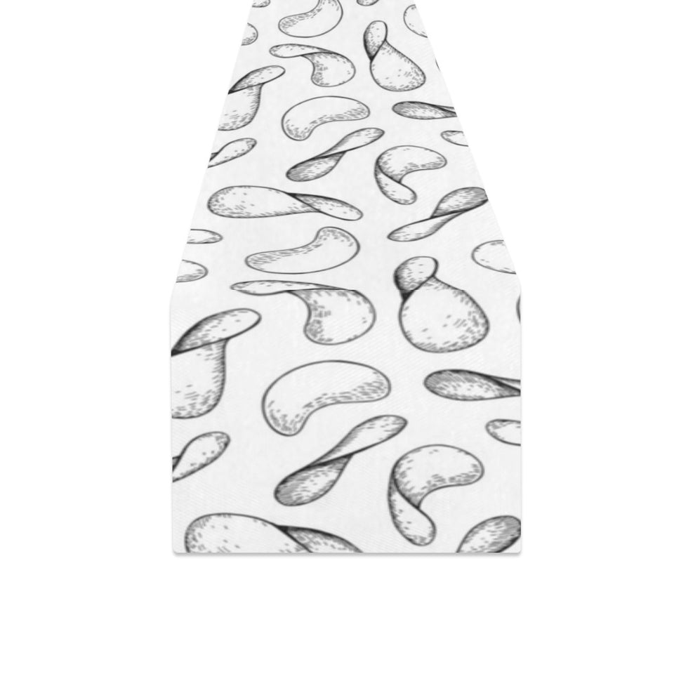 Potato Chips Pattern Print Design 04 Table Runner