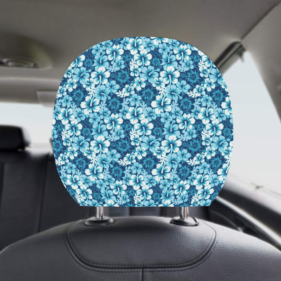 Hibiscus Pattern Print Design 03 Car Headrest Cover