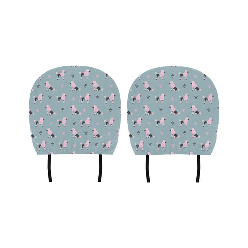 poodle dog pattern Car Headrest Cover