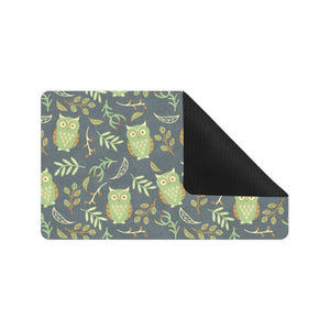 Cute owls leaves pattern Doormat