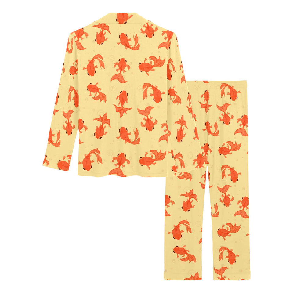 Goldfish Pattern Print Design 02 Women's Long Pajama Set