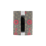 Red gold Sakura cherry blossom gray background Morphing Mug Heat Changing Mug