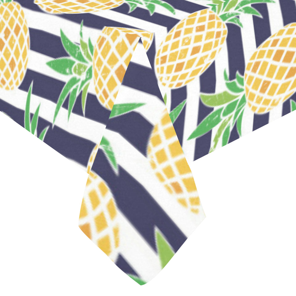 Pineapples pattern striped background Tablecloth