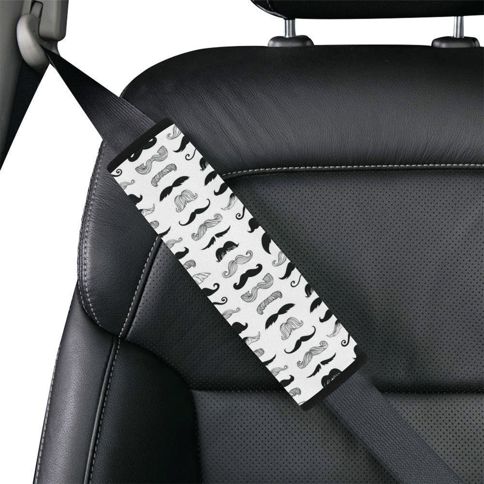Mustache Beard Pattern Print Design 04 Car Seat Belt Cover