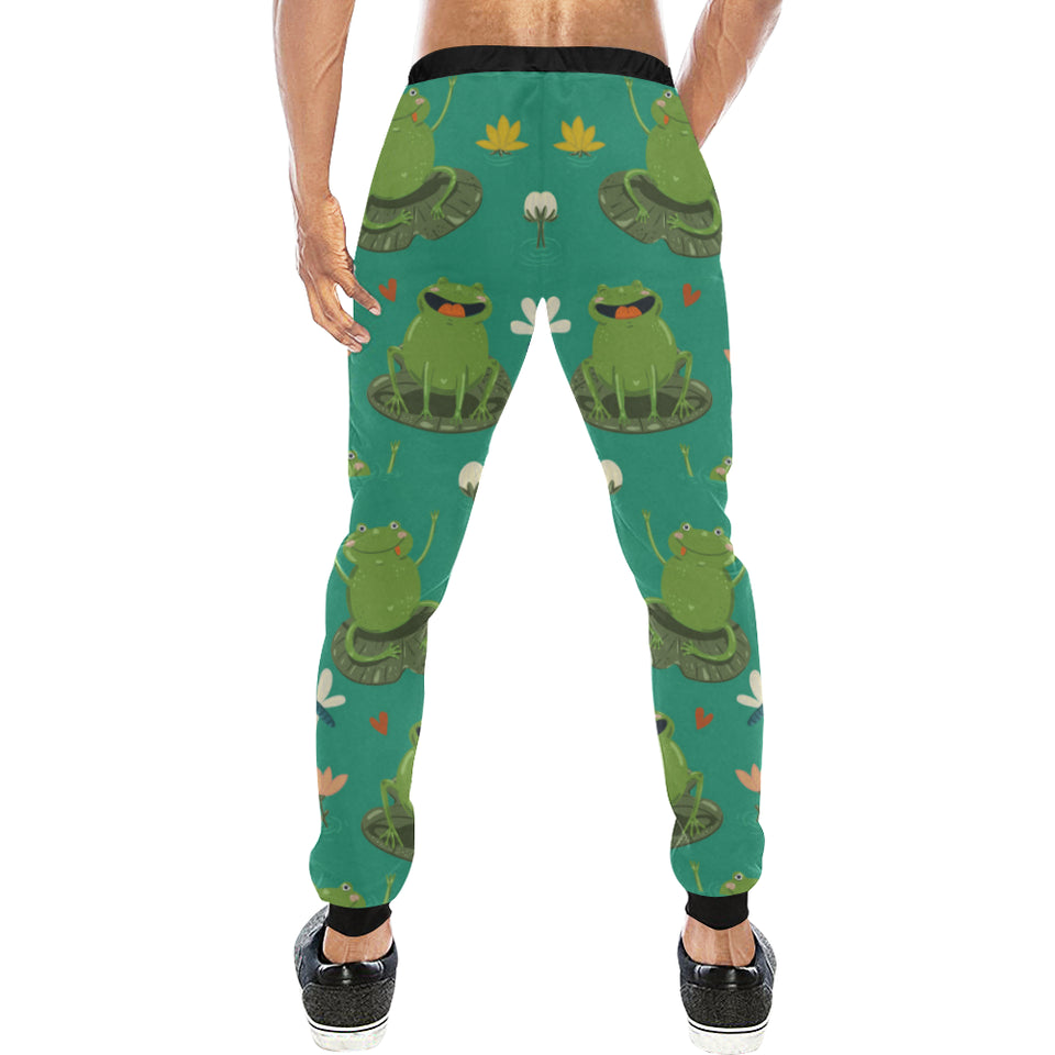 Cute frog dragonfly design pattern Unisex Casual Sweatpants