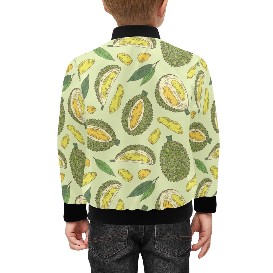 Durian leaves pattern background Kids' Boys' Girls' Bomber Jacket
