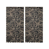 luxurious gold lotus waterlily black background Gauze Curtain