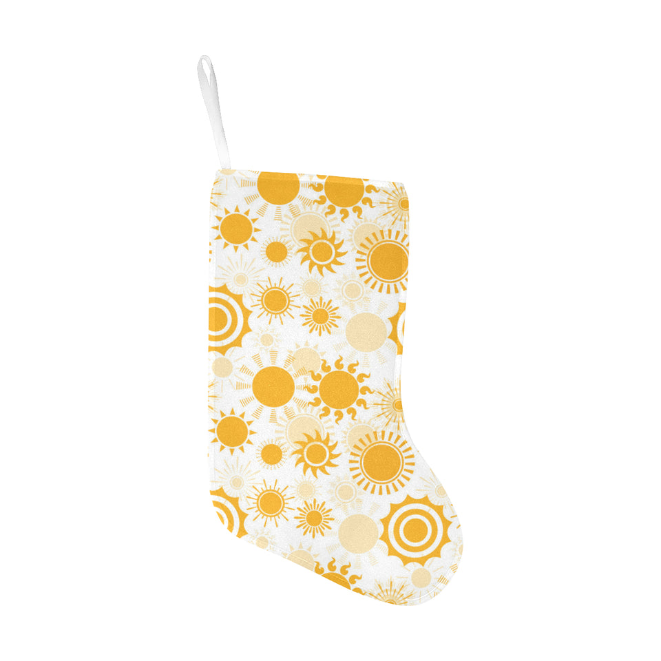 Sun design pattern Christmas Stocking