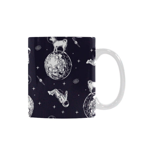 Chihuahua space helmet. astronaut pattern Classical White Mug (Fulfilled In US)