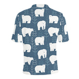 polar bear mother her child pattern Men's All Over Print Polo Shirt