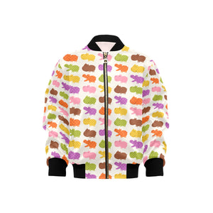 Hippopotamus Pattern Print Design 01 Kids' Boys' Girls' Bomber Jacket