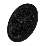Spider web pattern Black background white cobweb Elegant Black Wall Clock