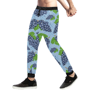 Watercolor grape pattern Unisex Casual Sweatpants