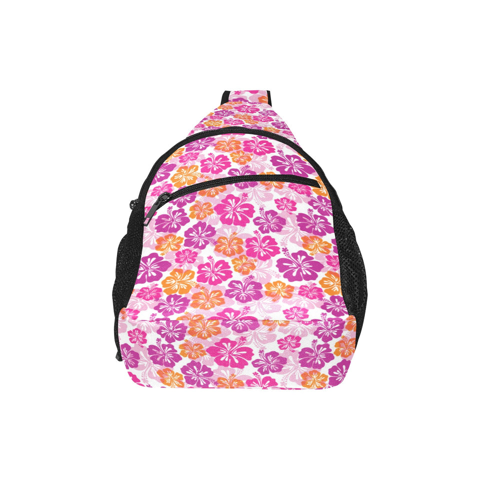 Hibiscus Pattern Print Design 01 All Over Print Chest Bag