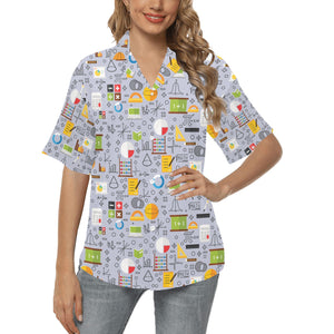 Math Pattern Print Design 04 Women's All Over Print Hawaiian Shirt