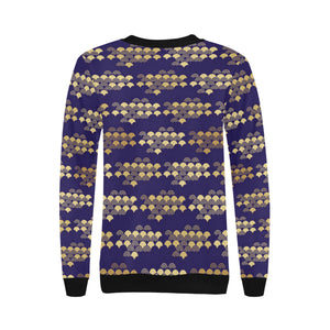 Beautiful japanese fan pattern Women's Crew Neck Sweatshirt