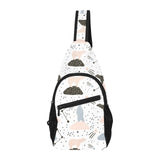Polar bears star poka dot pattern All Over Print Chest Bag