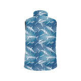Shark hand drawn Women's Padded Vest