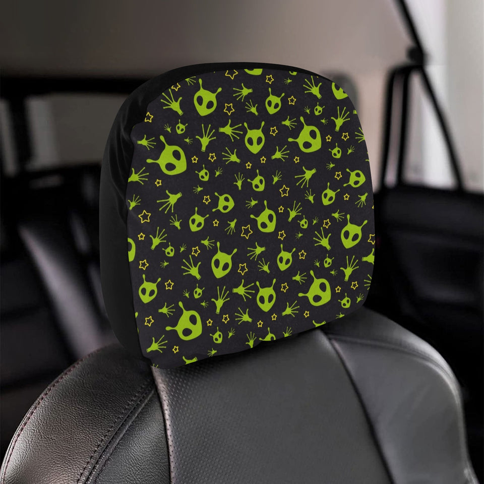 Alien Pattern Print Design 02 Car Headrest Cover